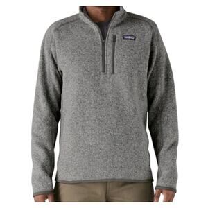 Patagonia Mens Gray Better Sweater 1/4 Zip Fleece Interior Size Large